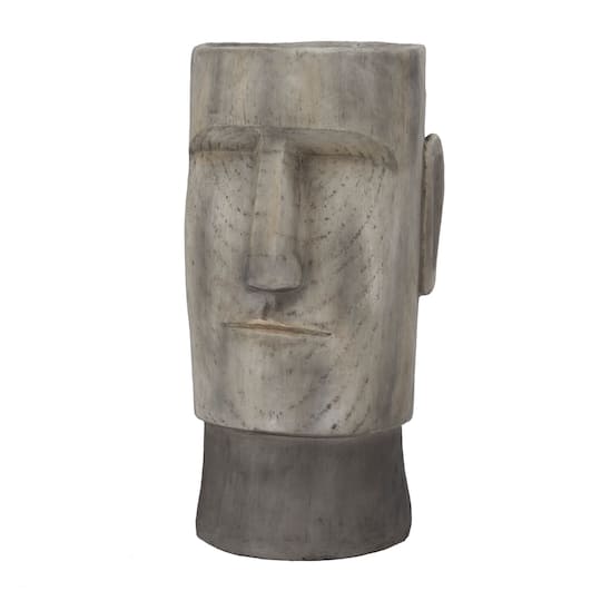 Brown Contemporary Planter, 12" x 14" x 24"